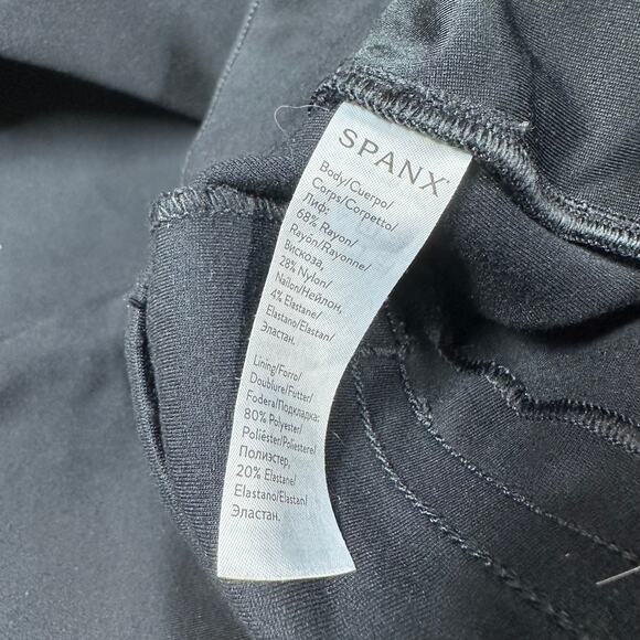 Spanx NWT The Perfect Pant Black Ponte Slim Straight Size L 20254R Elastic Waist - Picture 8 of 13